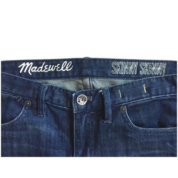 MADEWELL Skinny Skinny Dark Wash Size 27 x 32 - Picture 7 of 8